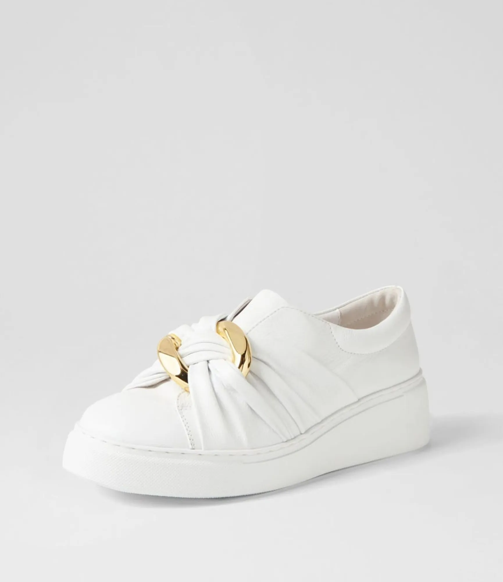 Sale Midas Shoes Yoller White Leather Sneakers