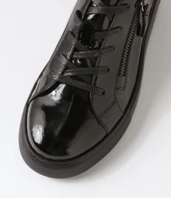 Discount Midas Shoes Yorkie Black Patent Leather Sneakers