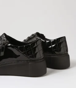 Discount Midas Shoes Yorkie Black Patent Leather Sneakers