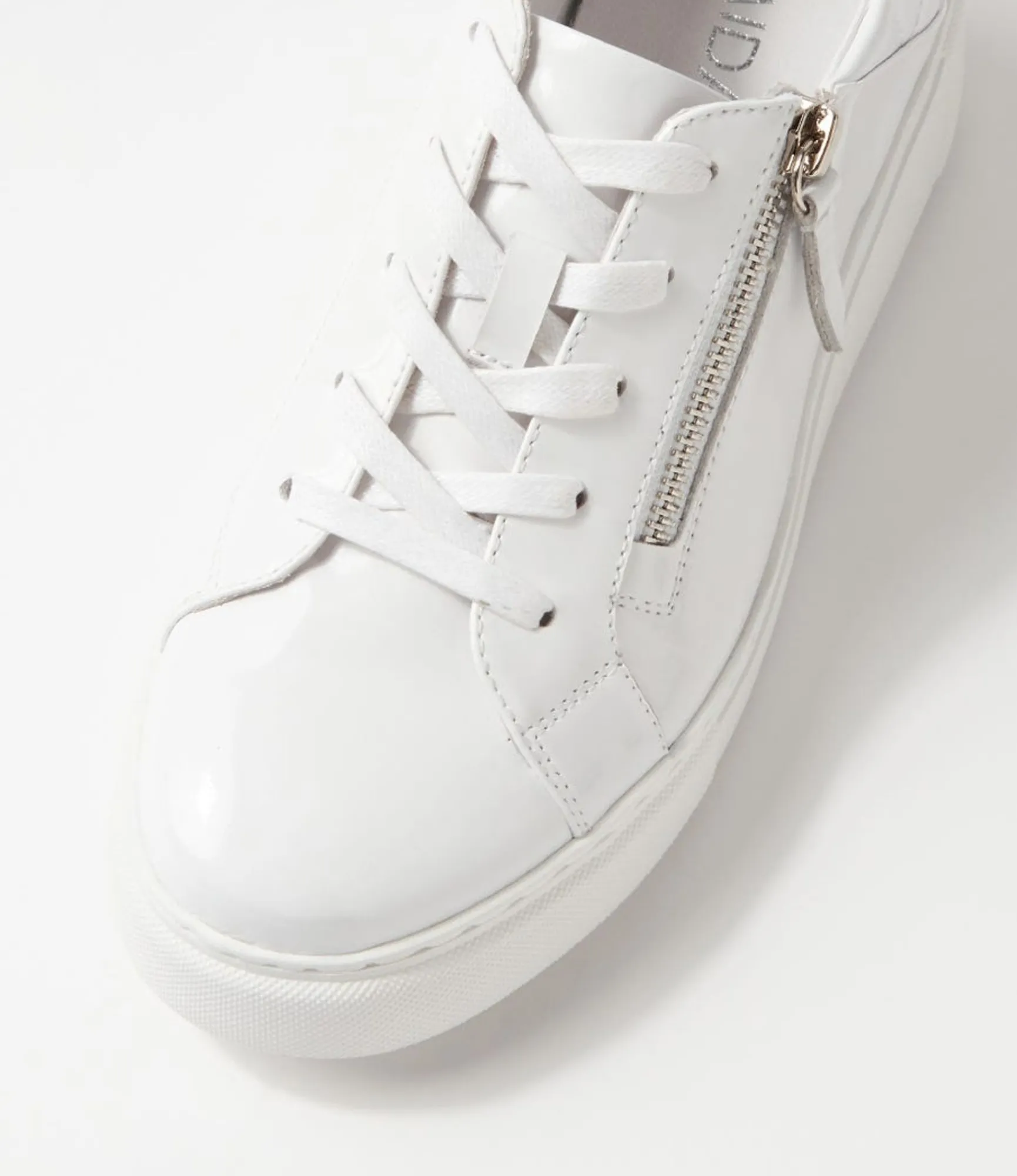 Cheap Midas Shoes Yorkie White Patent Leather Sneakers