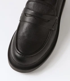 Discount Midas Shoes Zafari Black Leather Loafers