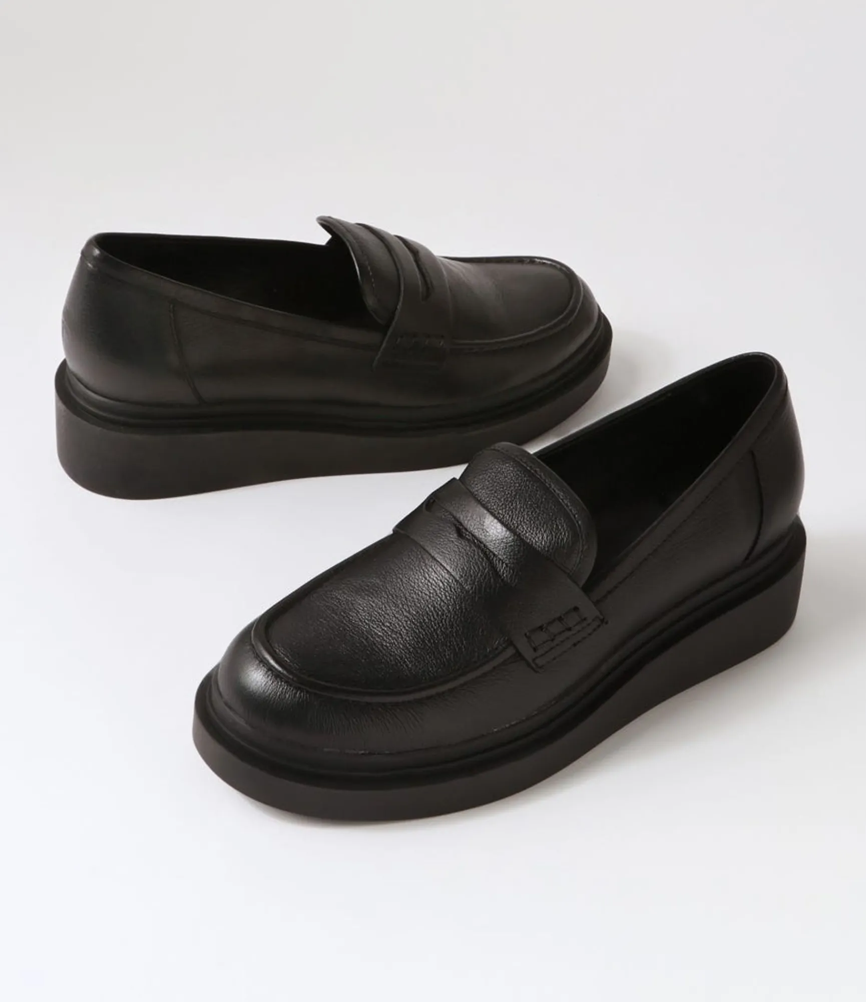 Discount Midas Shoes Zafari Black Leather Loafers