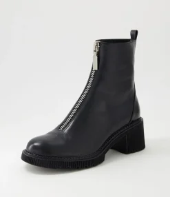 Sale Midas Shoes Zandro Black Leather Lace Up Boots