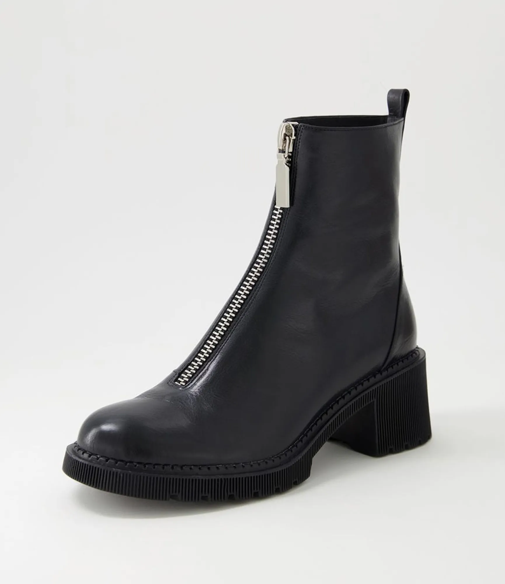 Sale Midas Shoes Zandro Black Leather Lace Up Boots