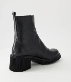 Sale Midas Shoes Zandro Black Leather Lace Up Boots