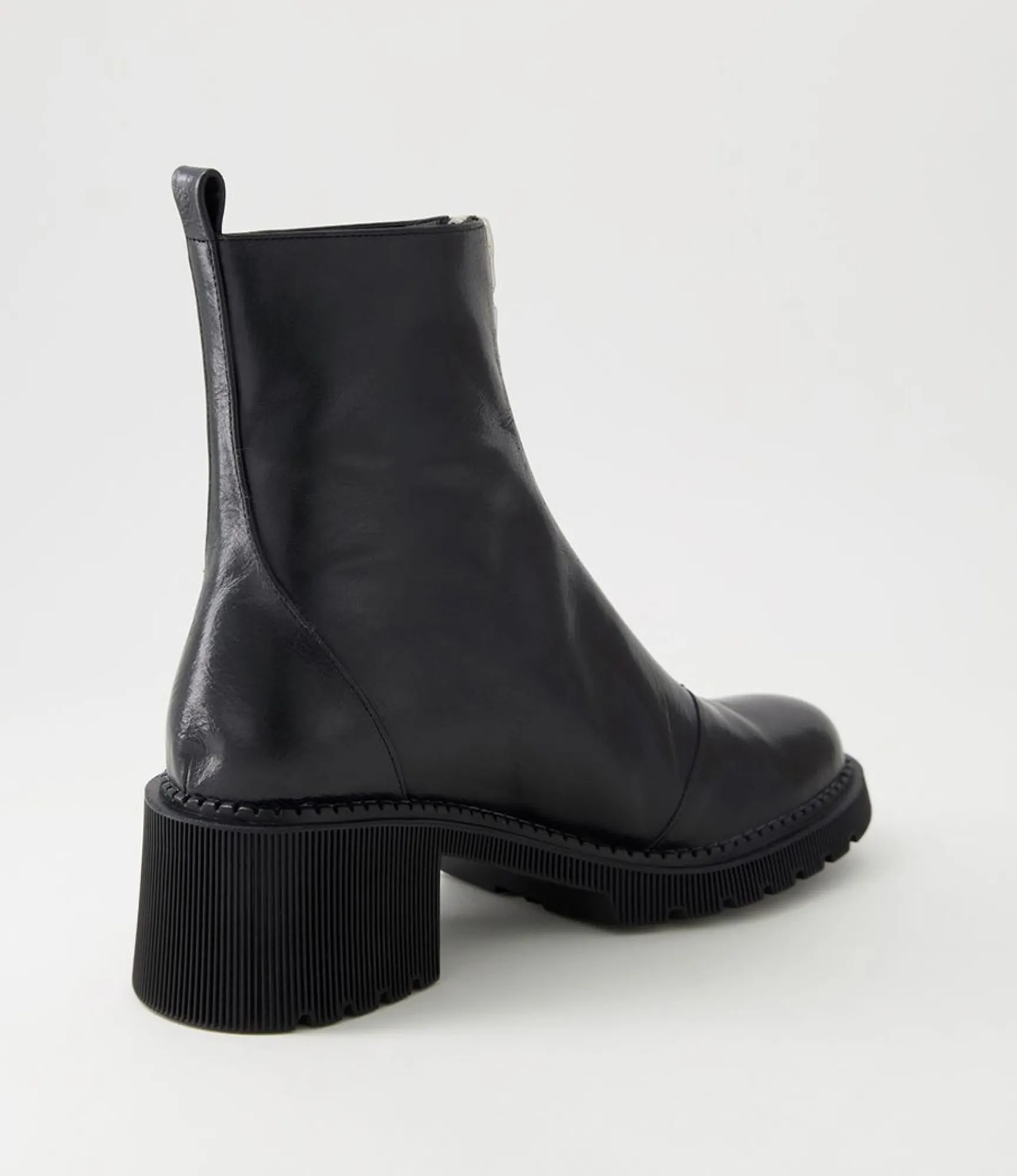 Sale Midas Shoes Zandro Black Leather Lace Up Boots