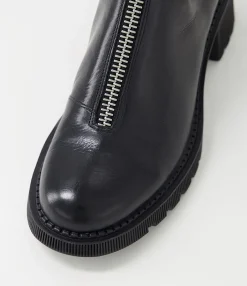 Sale Midas Shoes Zandro Black Leather Lace Up Boots