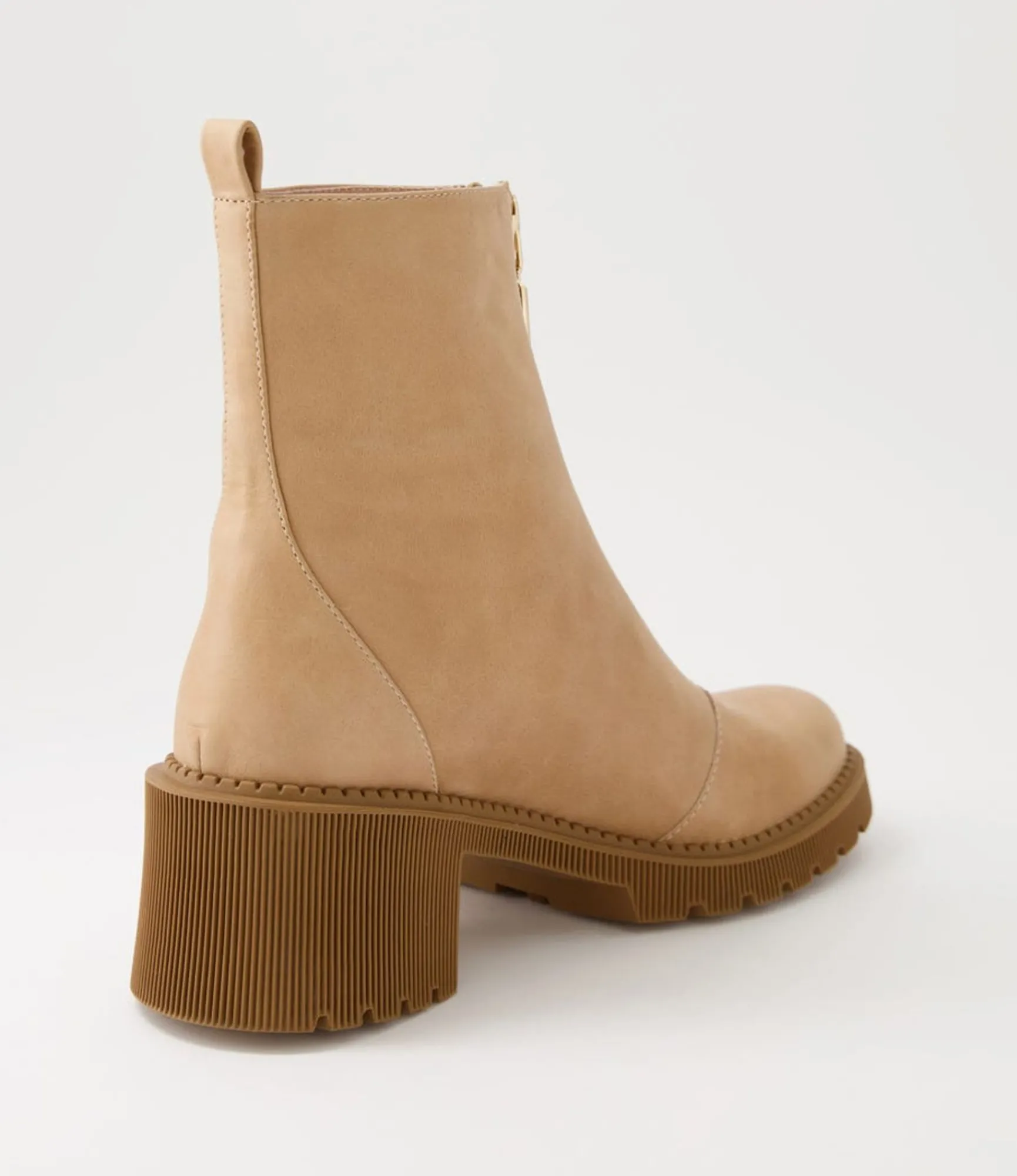 Online Midas Shoes Zandro Cappuccino Leather Lace Up Boots