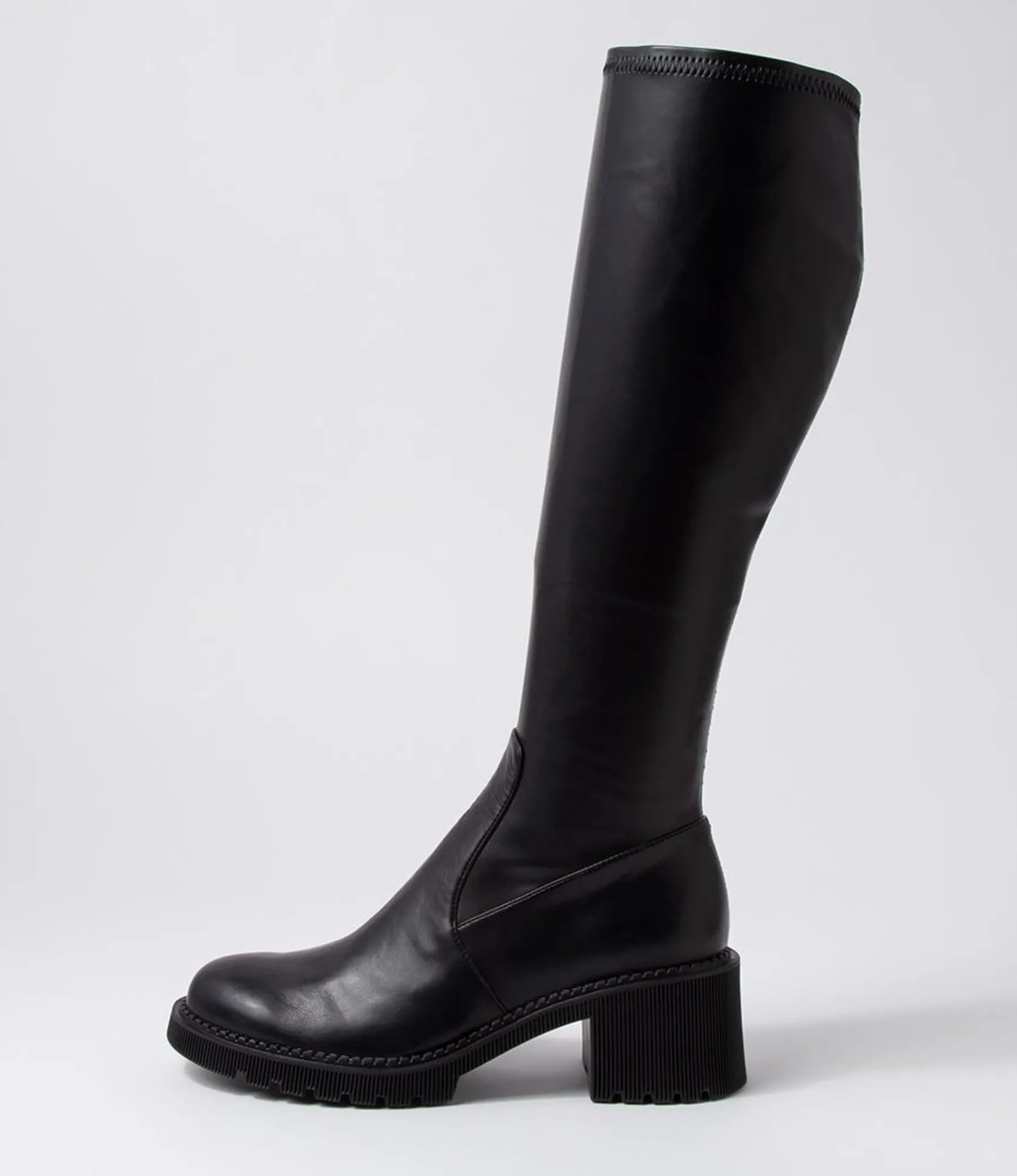 Online Midas Shoes Zarah Black Stretch Knee High Boots