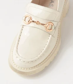 Fashion Midas Shoes Zoei Ivory Patent Leather Heels
