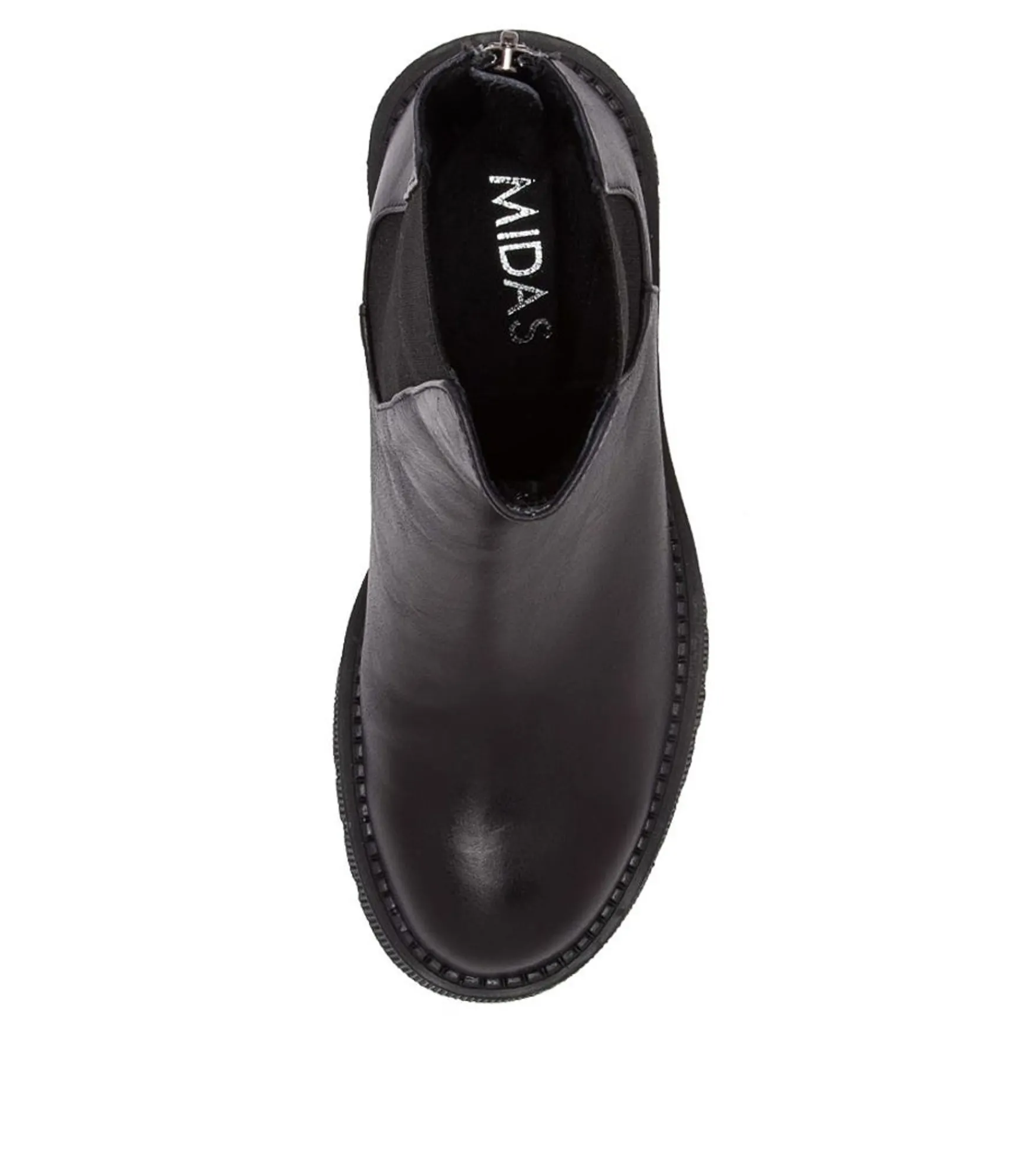Best Sale Midas Shoes Zorry Black Leather Ankle Boots